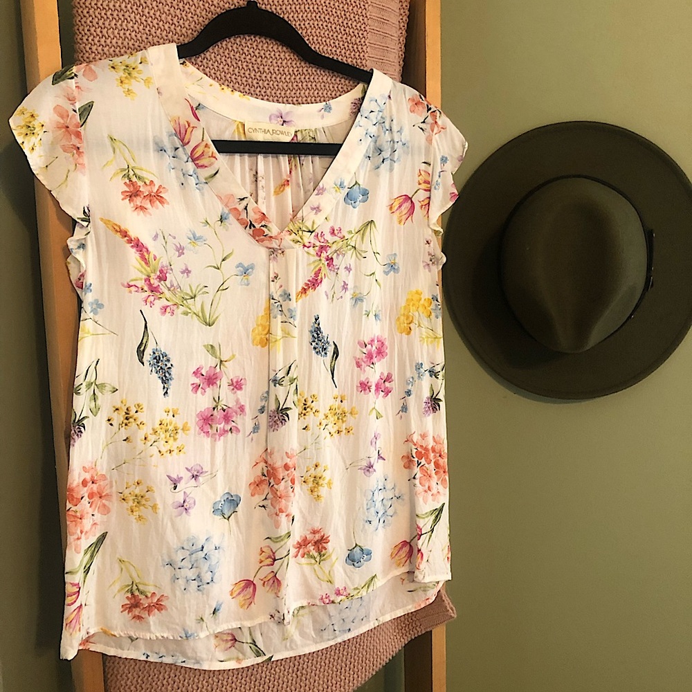 Floral Cynthia Rowley Sleeveless Top